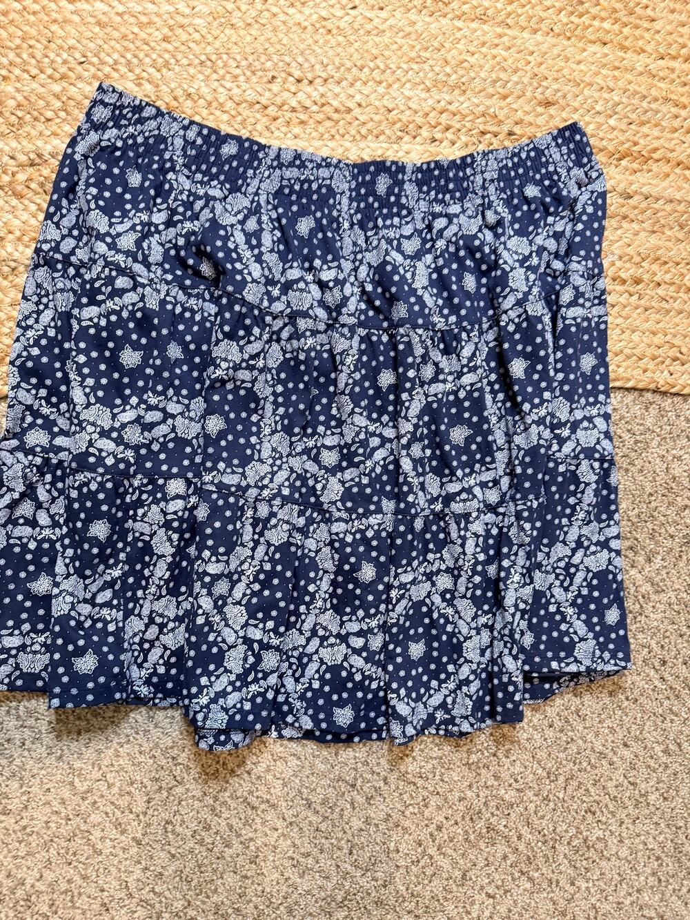 3 for $9 Woman within cotton blend blue skirt 3X 3698